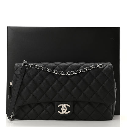 Chanel Caviar Quilted Jumbo Easy Flap Black 11 of 11