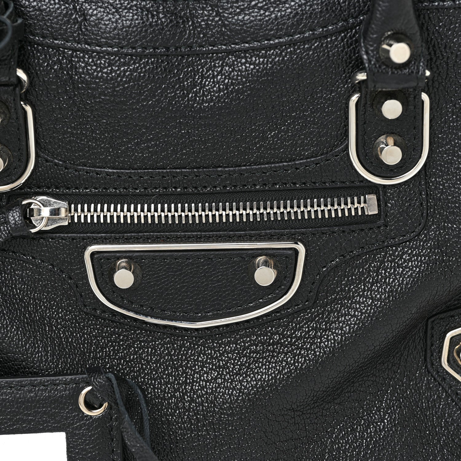 Balenciaga Chevre Silver Metallic Edge Hardware S City Black 8 of 10