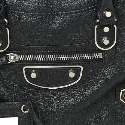 Balenciaga Chevre Silver Metallic Edge Hardware S City Black 8 of 10