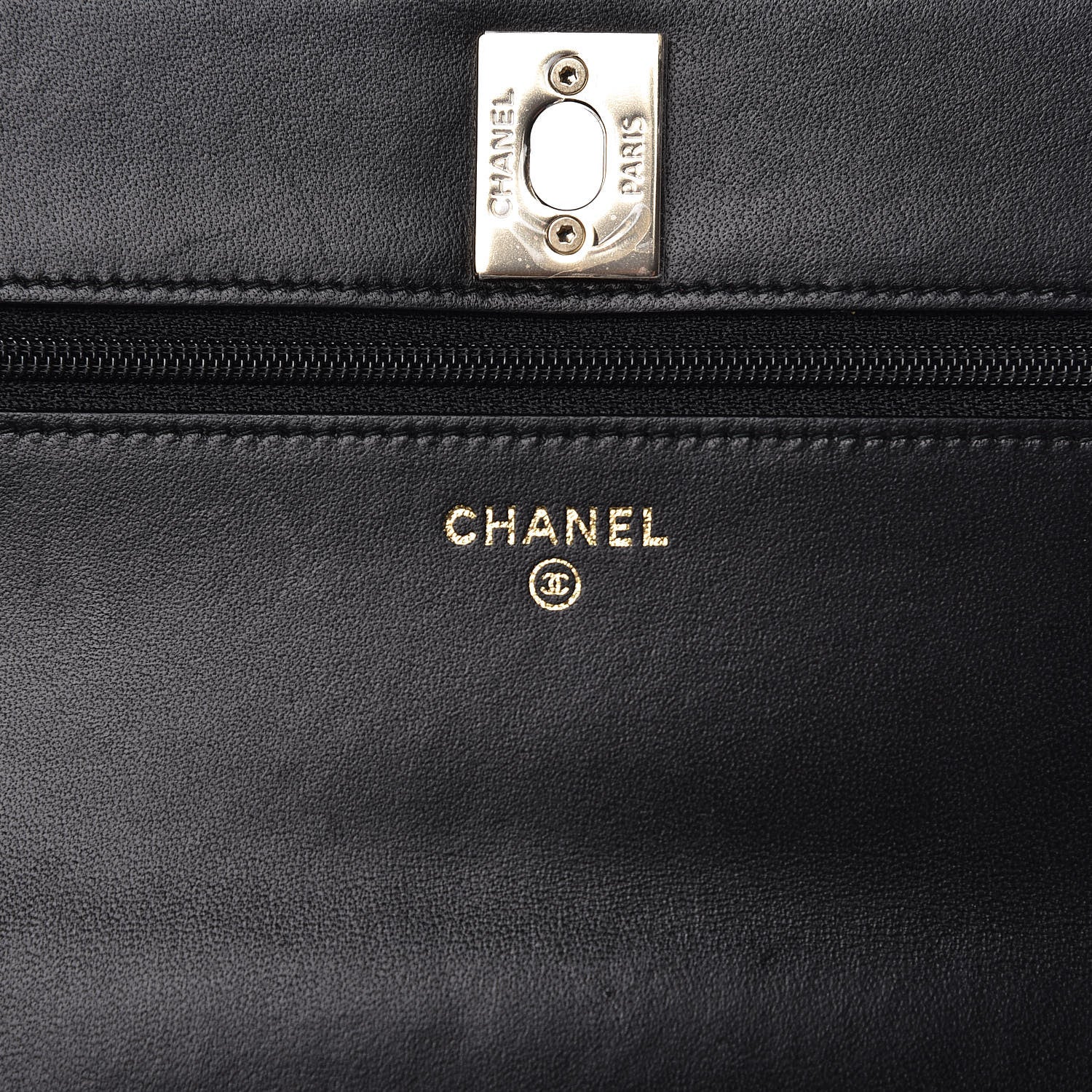 Chanel Lambskin Quilted Trendy CC Wallet On Chain WOC Black 6 of 13