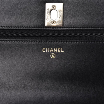 Chanel Lambskin Quilted Trendy CC Wallet On Chain WOC Black 6 of 13