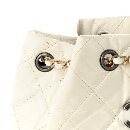 Chanel Aged Calfskin Quilted Small Gabrielle Backpack White 13 of 13