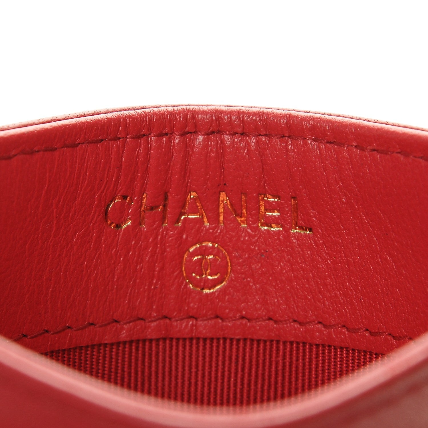 Chanel Lambskin Quilted Card Holder Dark Pink 6 of 8