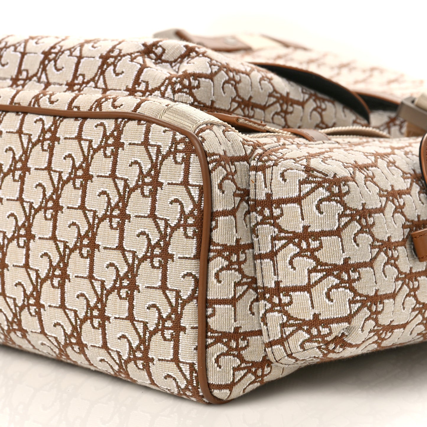 X CACTUS JACK Calfskin Hit The Road Logo Backpack Beige