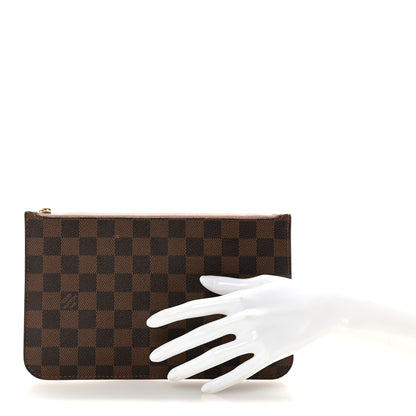 Louis Vuitton Damier Ebene Neverfull MM GM Pochette Rose Ballerine 2 of 6