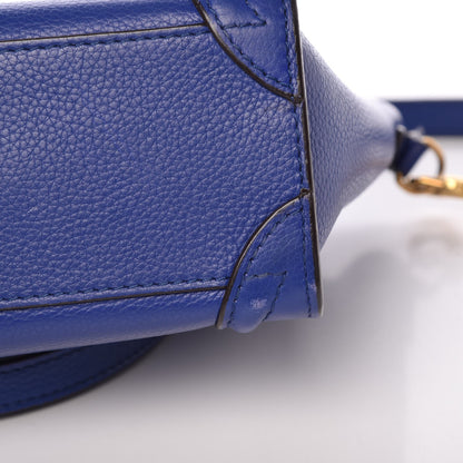 Celine Drummed Calfskin Nano Luggage Indigo 9 of 28