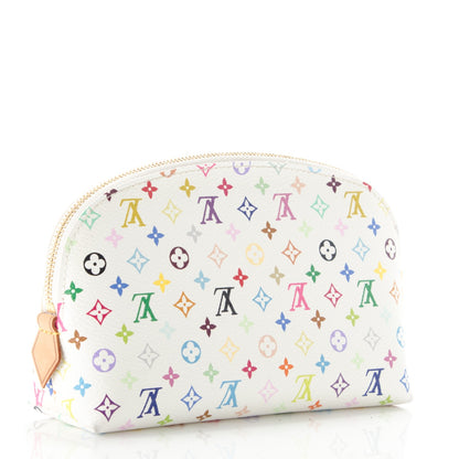 Louis Vuitton Monogram Multicolor Cosmetic Pouch White Litchi 3 of 6
