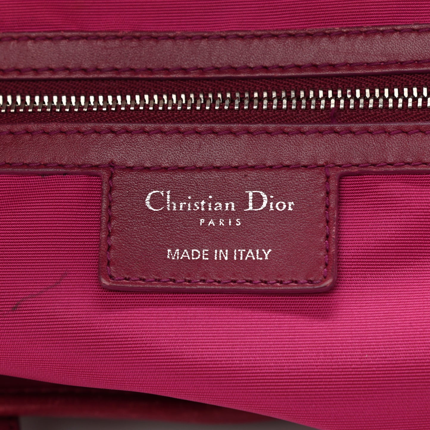 Coated Canvas Cannage Small Panarea Tote Fuchsia