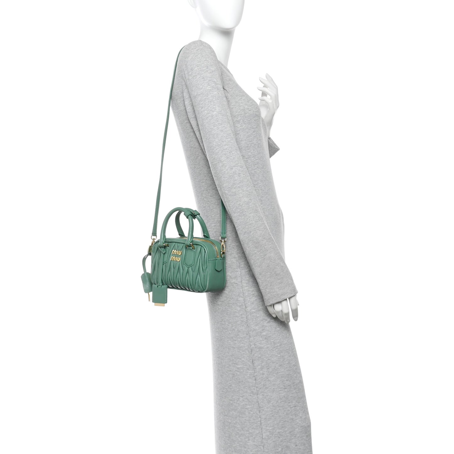 Nappa Matelasse Small Arcadie Green