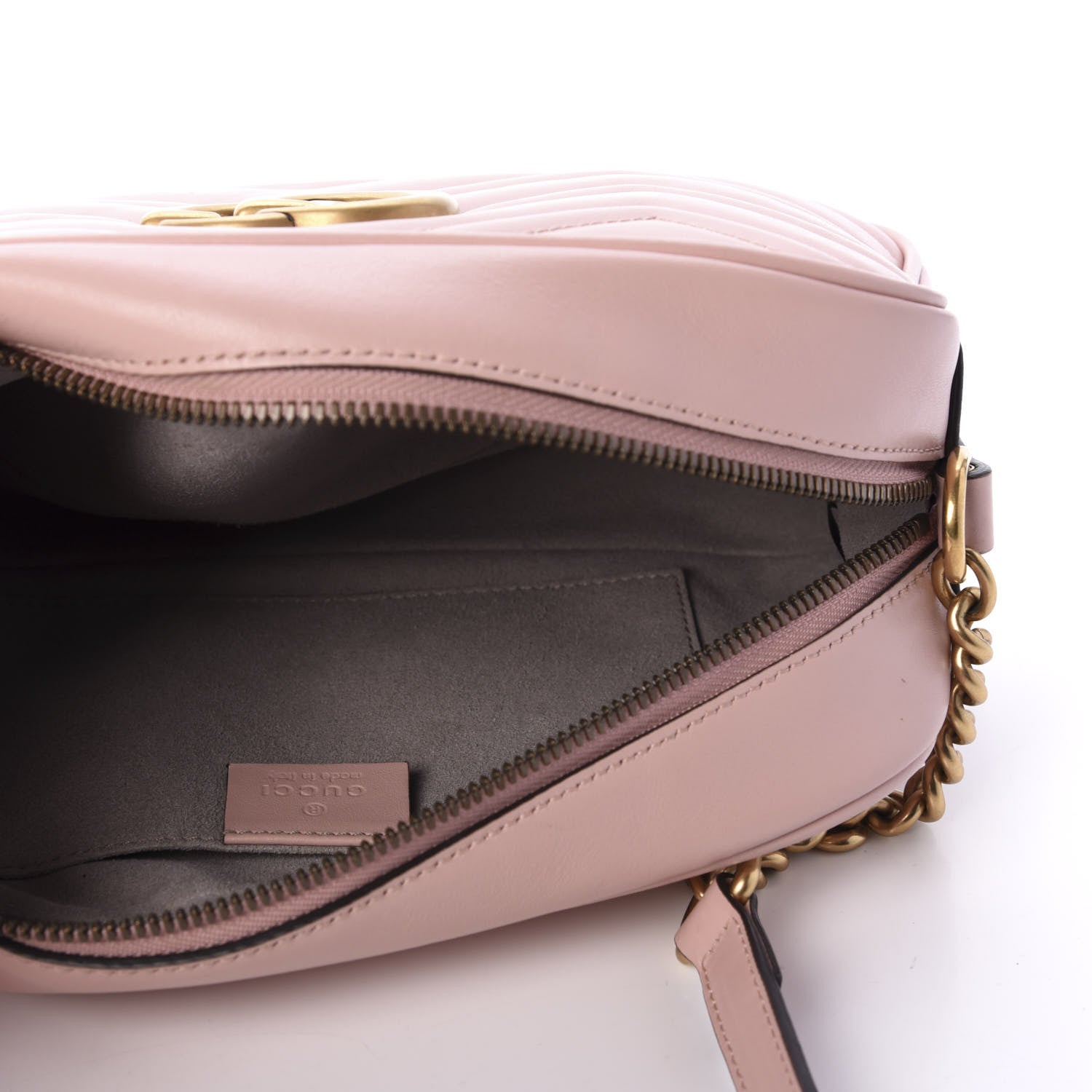 Gucci Calfskin Matelasse Small GG Marmont Chain Shoulder Bag Perfect Pink 4 of 9