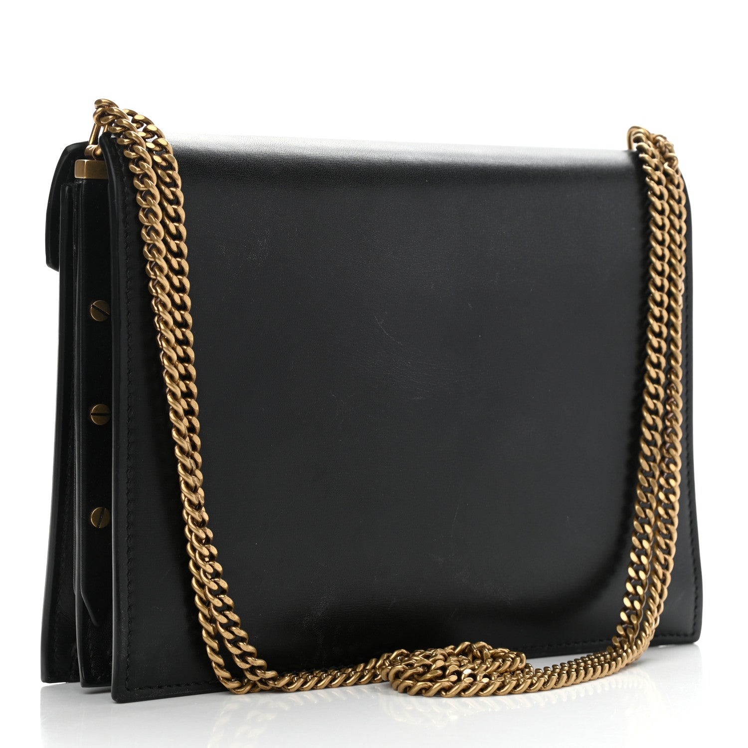 Saint Laurent Smooth Calfskin Monogram Cassandra Clasp Bag Black 3 of 19