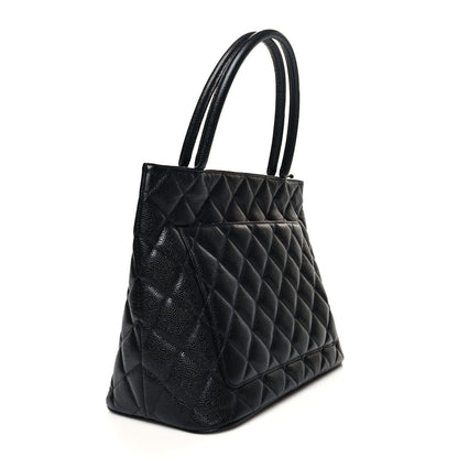 Chanel Caviar Quilted Medallion Tote Black 3 of 10