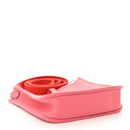 Hermes Taurillon Clemence Amazone Evelyne TPM Rose Azalee Rouge Pivoine 4 of 10