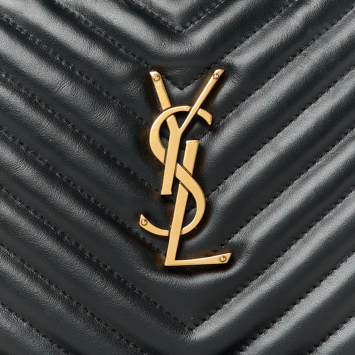 Saint Laurent Calfskin Matelasse Monogram Lou Camera Bag Black 8 of 10