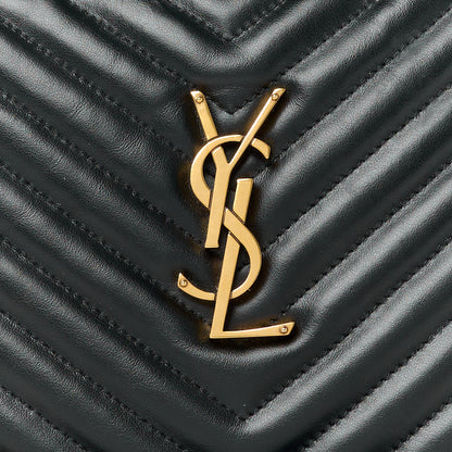 Saint Laurent Calfskin Matelasse Monogram Lou Camera Bag Black 8 of 10