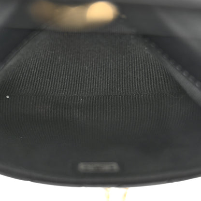 Chanel Lambskin Enamel Quilted Coco Hearts Clutch With Chain Black 5 of 12