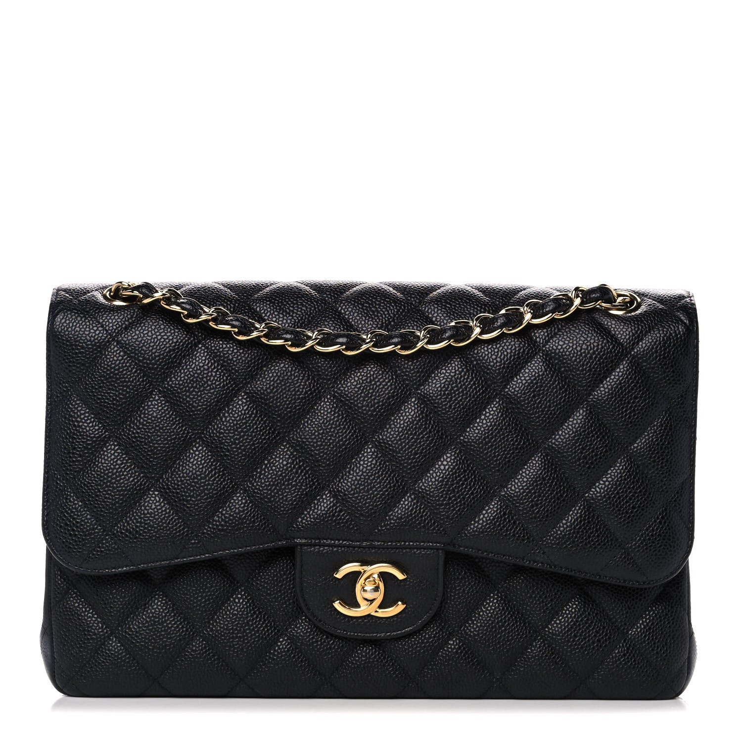 Chanel Caviar Quilted Jumbo Double Flap Black 1 of 11