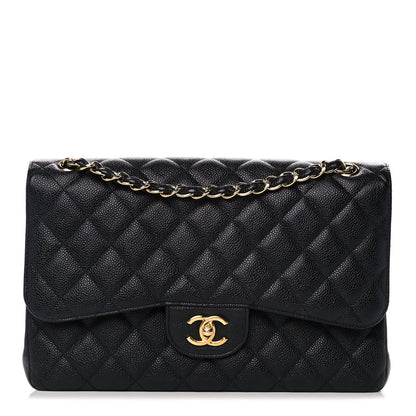 Chanel Caviar Quilted Jumbo Double Flap Black 1 of 11