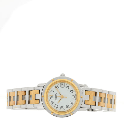 Hermes Stainless Steel 24mm Clipper Quartz Watch Gold 2 of 4