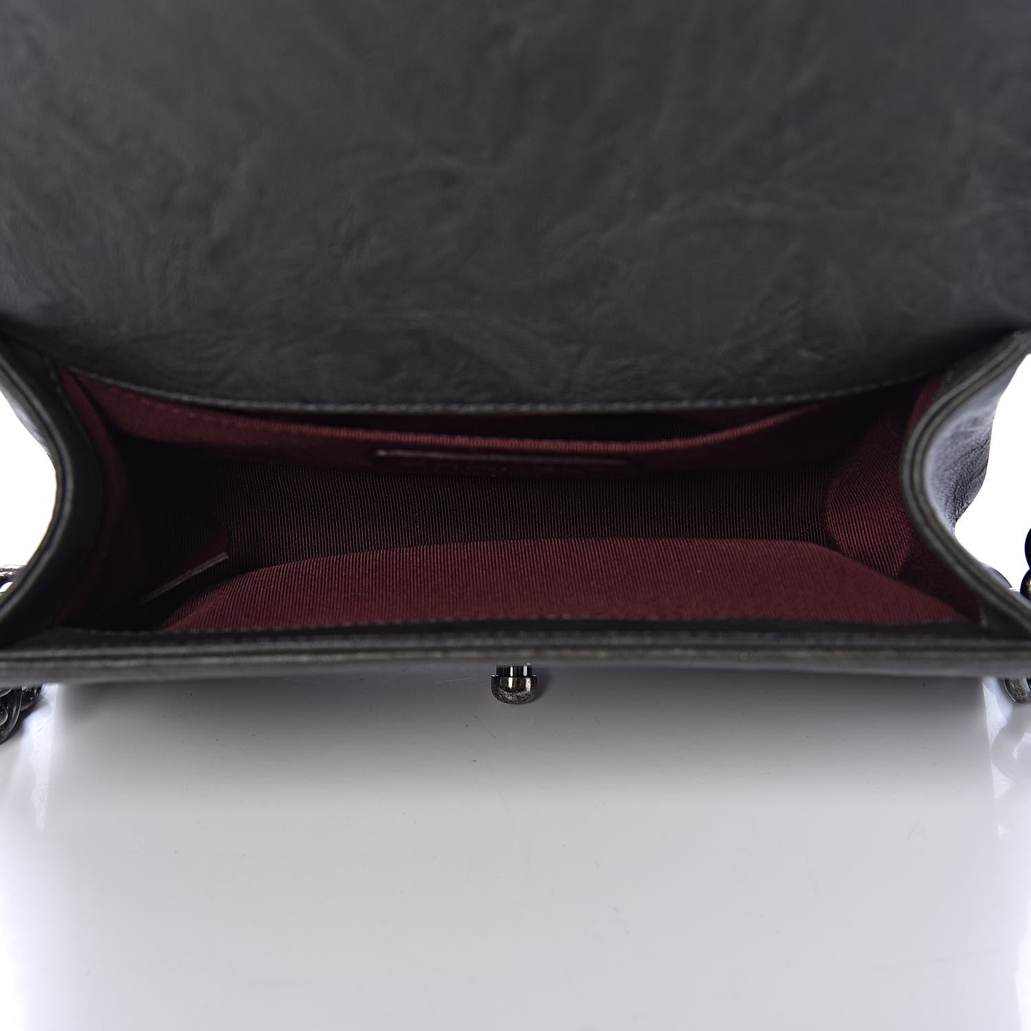 Chanel Crumpled Lambskin Small Studded Boy Flap Dark Gray 5 of 11