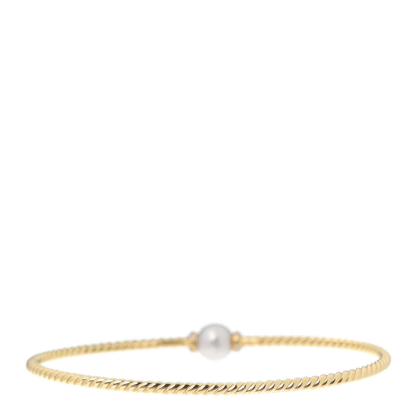 18K Yellow Gold Diamond Pearl 7mm Solari Station Bracelet