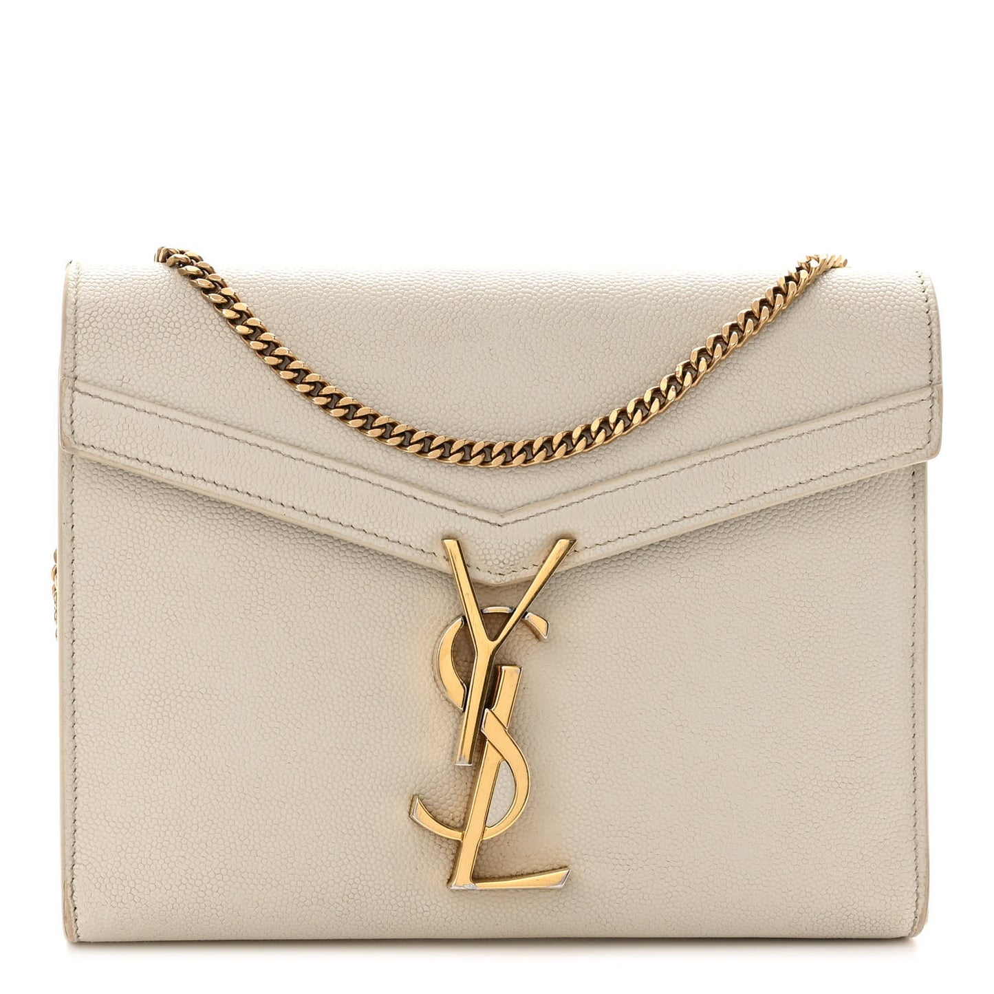 Grain De Poudre Monogram Cassandra Chain Wallet Crema Soft