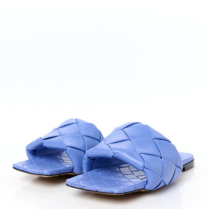 Bottega Veneta Nappa Maxi Intrecciato Lido Flat Sandals 39 Indigo 4 of 9
