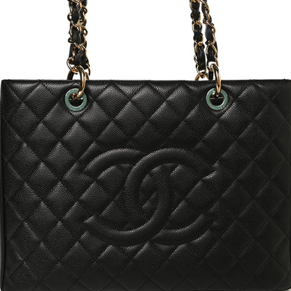 Chanel Caviar Quilted Grand Shopping Tote GST Black 8 of 10