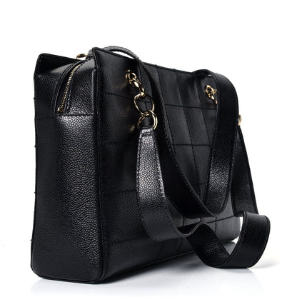 Chanel Caviar Square Stitched Shoulder Bag Black 2 of 4
