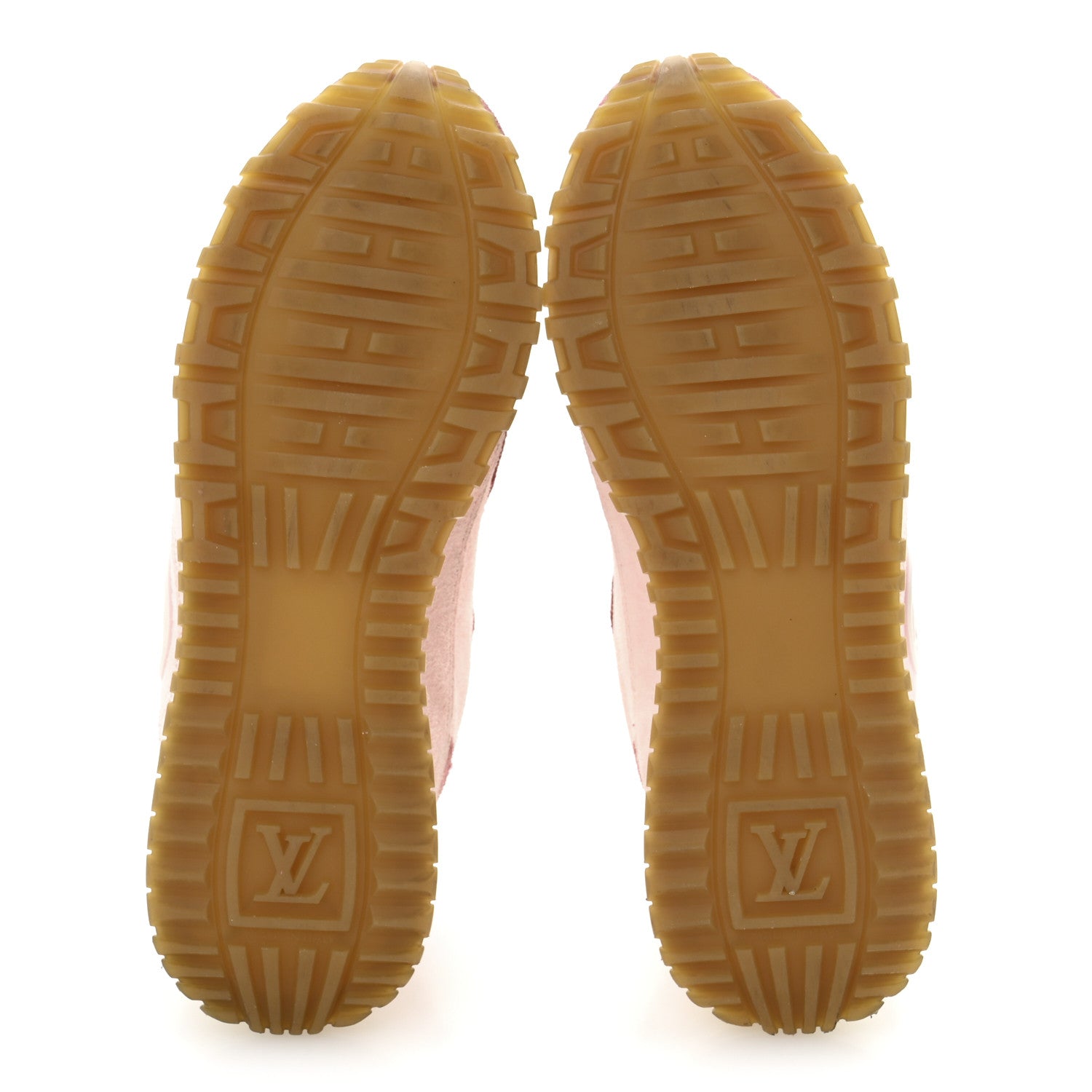 Louis Vuitton Suede Calfskin Run Away Sneakers 37.5 Pink 6 of 12