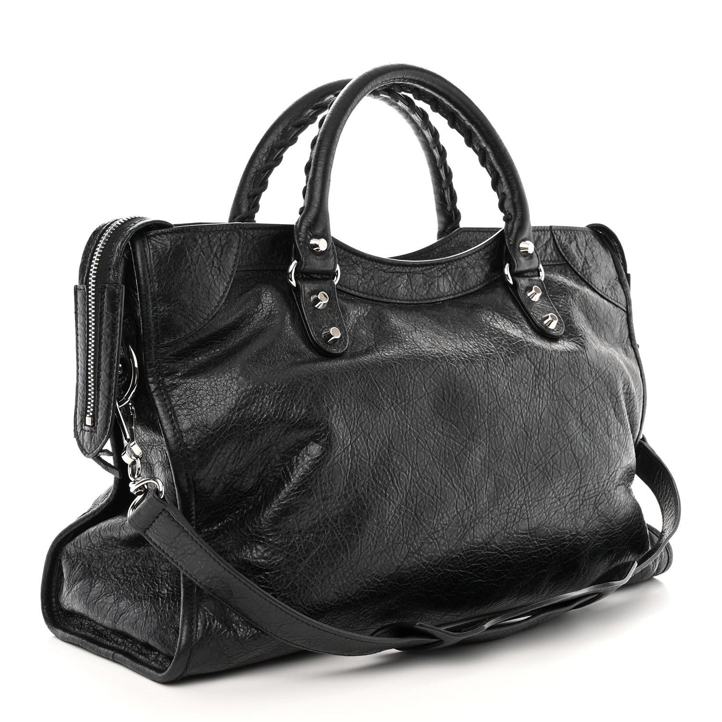 Agneau Classic Silver Hardware City Black