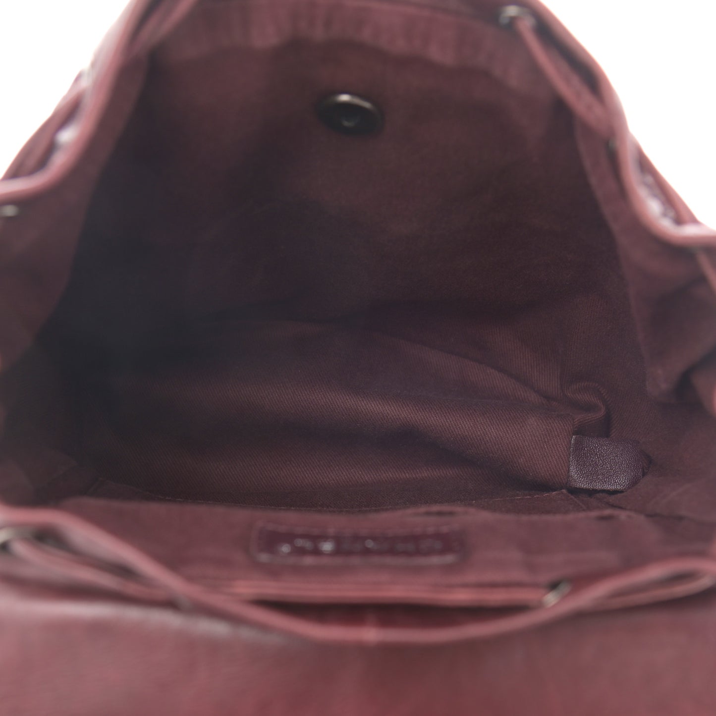 Glazed Calfskin Quilted Small Salzburg Backpack Burgundy