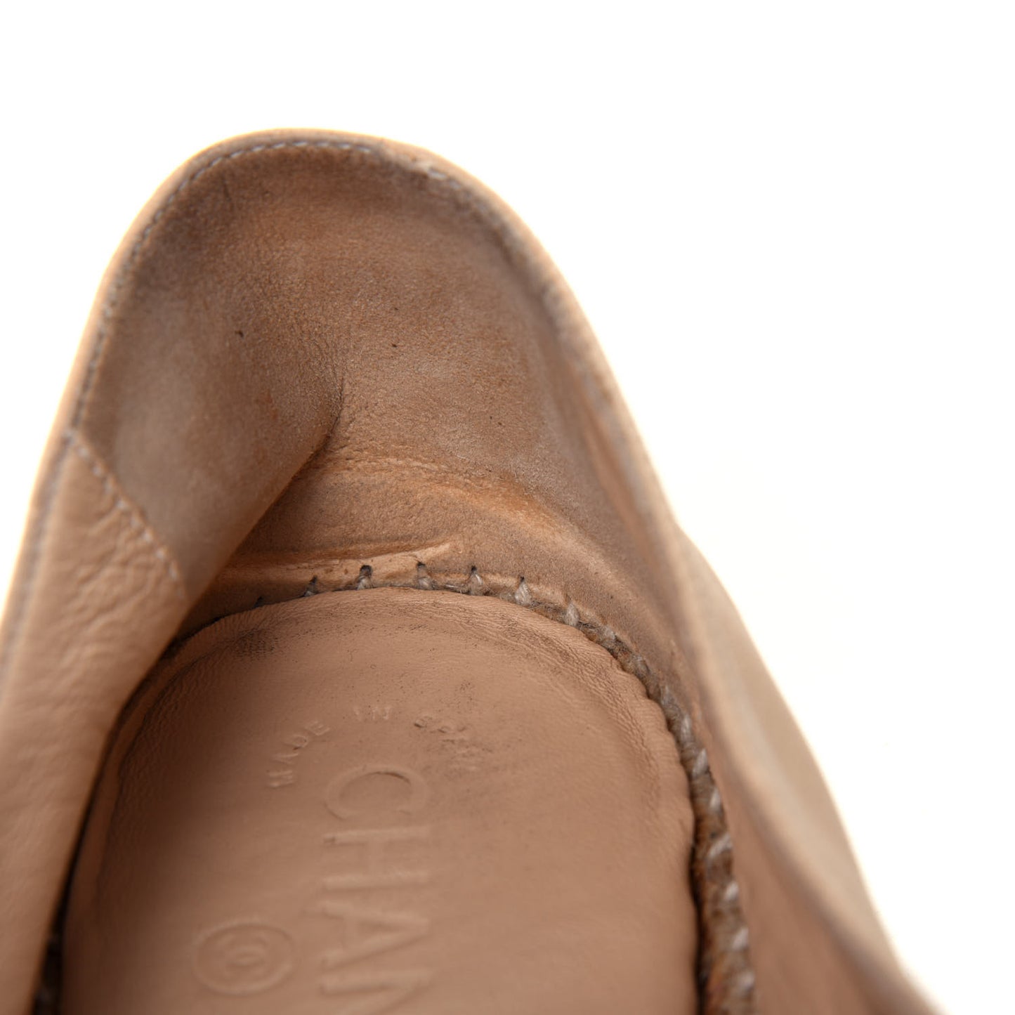 Lambskin Quilted CC Espadrilles 41 Beige