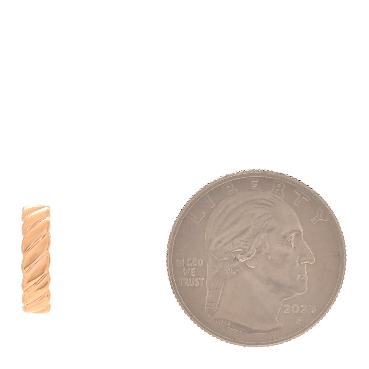 18K Rose Gold Thin Braid Ear Cuff