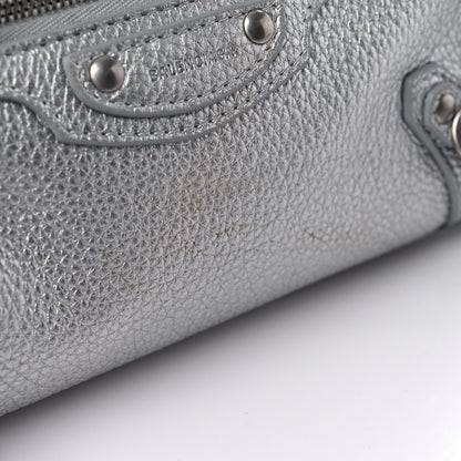 Balenciaga Metallic Grained Calfskin Neo Classic Silver Hardware Mini City Silver 10 of 10