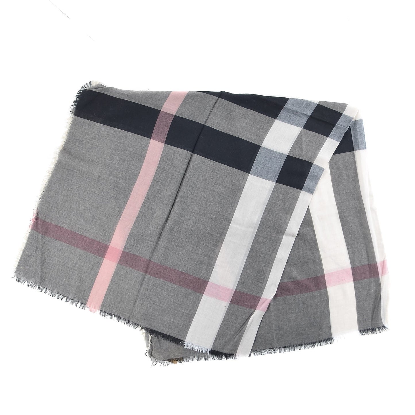 Modal Wool Giant Check Scarf Dark Trench