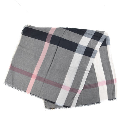 Burberry Modal Wool Giant Check Scarf Dark Trench 3 of 6