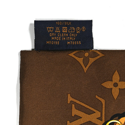 Louis Vuitton Silk Monogram Confidential Bandeau Brown 4 of 8