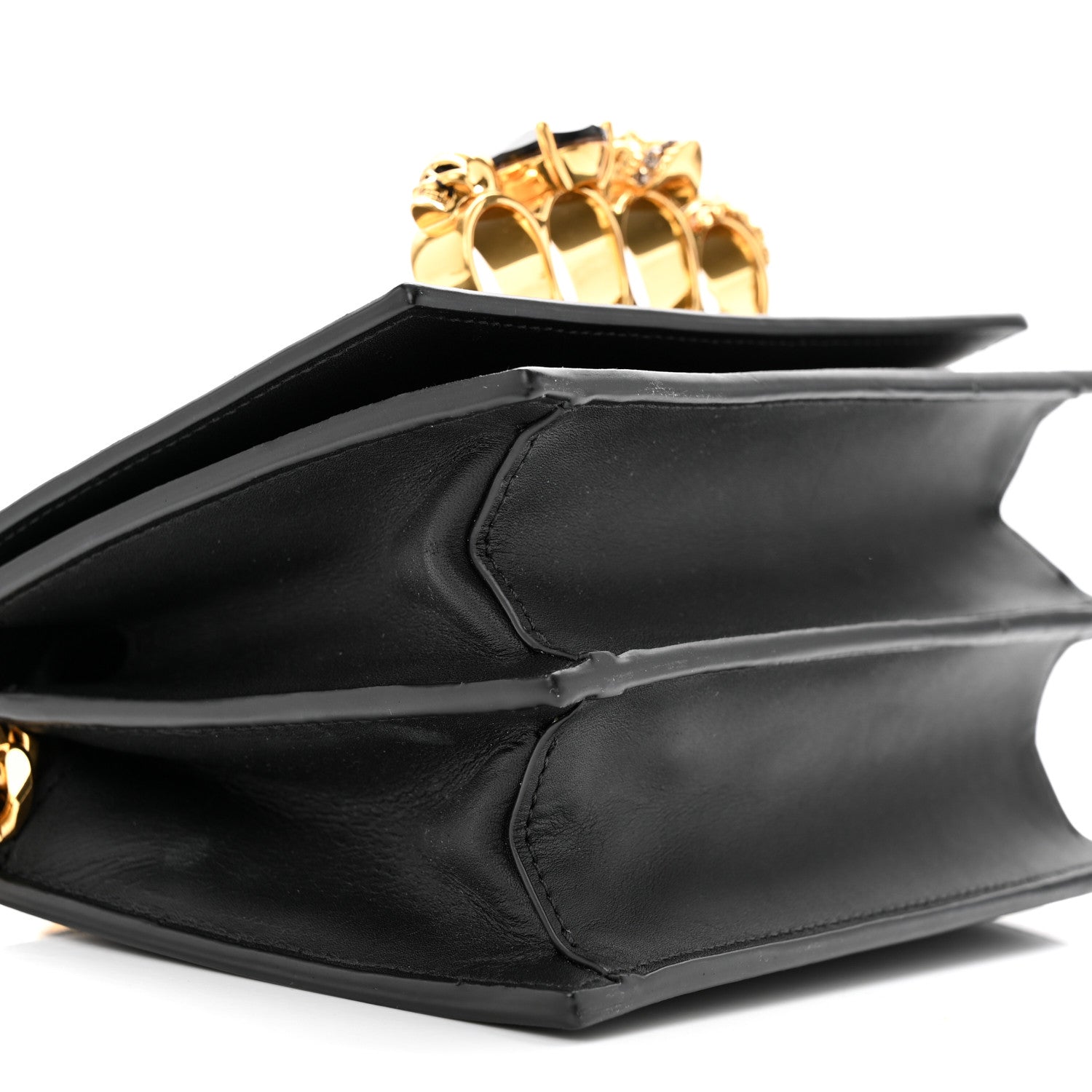 Alexander McQueen Calfskin Knuckle Crossbody Black 9 of 13