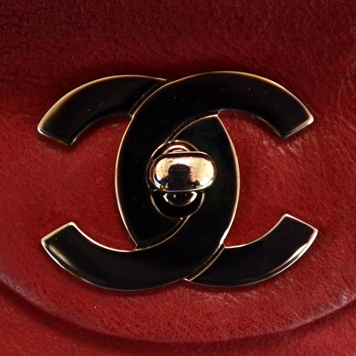 Calfskin Large Traveling Tote Red
