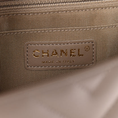Chanel Calfskin Chevron Quilted Large Statement Flap Beige 5 of 11