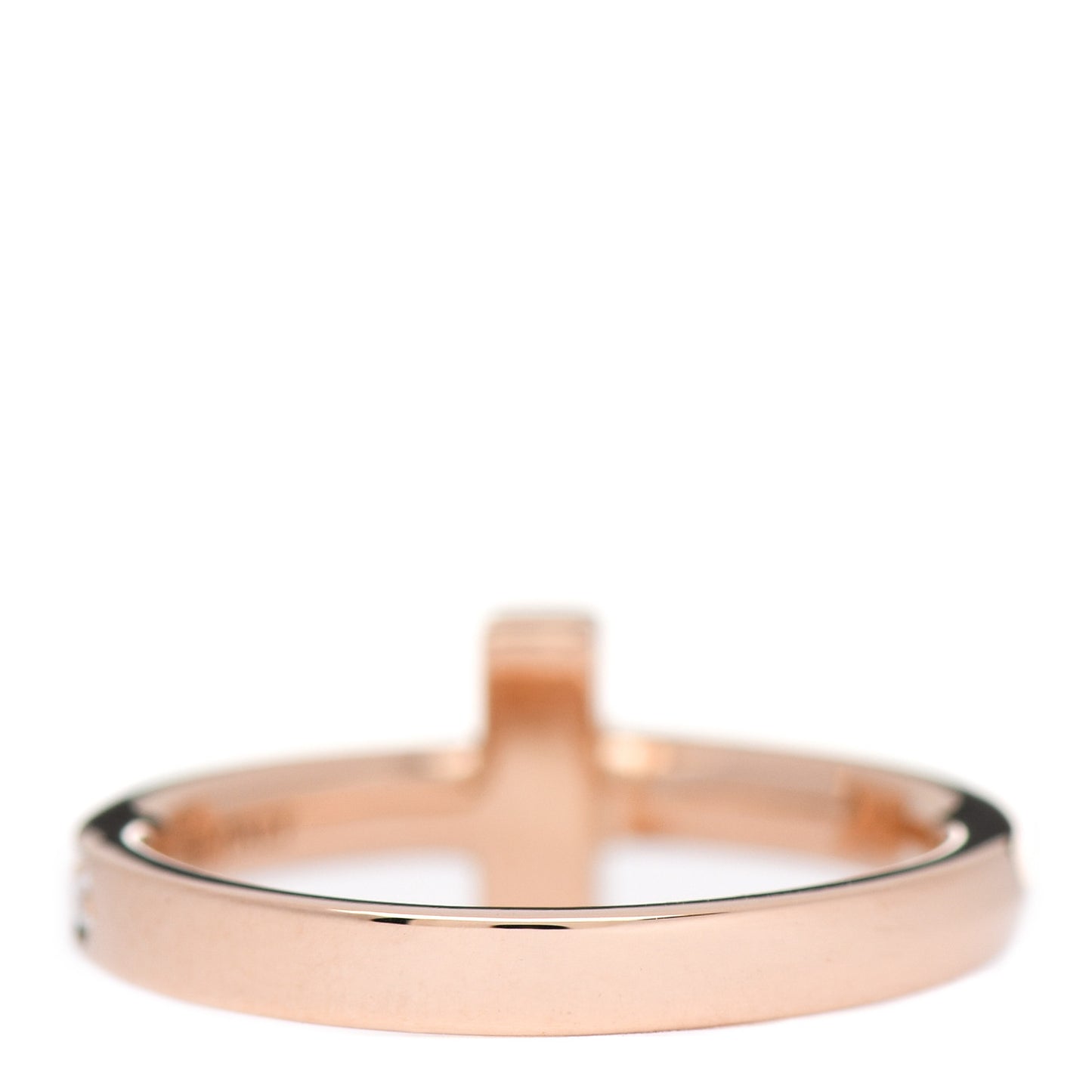 18K Rose Gold Diamond T T1 Ring 46 3.75