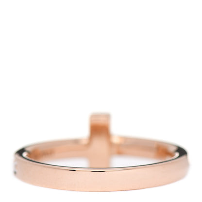 Tiffany 18K Rose Gold Diamond T T1 Ring 46 3.75 3 of 5