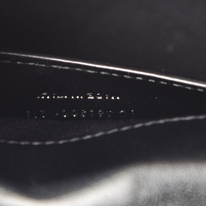 Saint Laurent Smooth Calfskin Medium Braided Monogram Kate Satchel Black 7 of 8