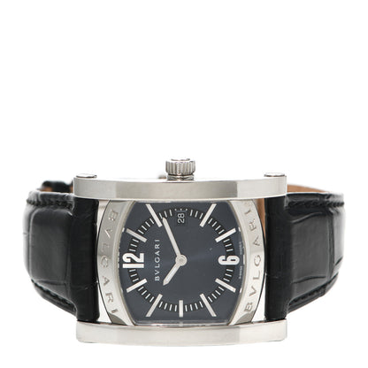 Bulgari Stainless Steel Alligator 29mm Assioma Quartz Watch Black 2 of 7