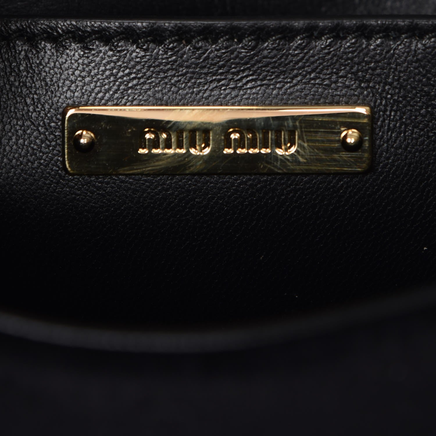 Miu Miu Velluto Matelasse Ayers Crystal Embellished Shoulder Bag Nero Black Rosso 6 of 6