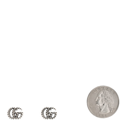 Gucci Sterling Silver Torchon Double G Earrings 2 of 4