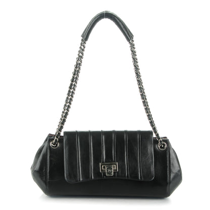Chanel Vertical Quilt Lambskin Accordion Flap Black 1 of 9