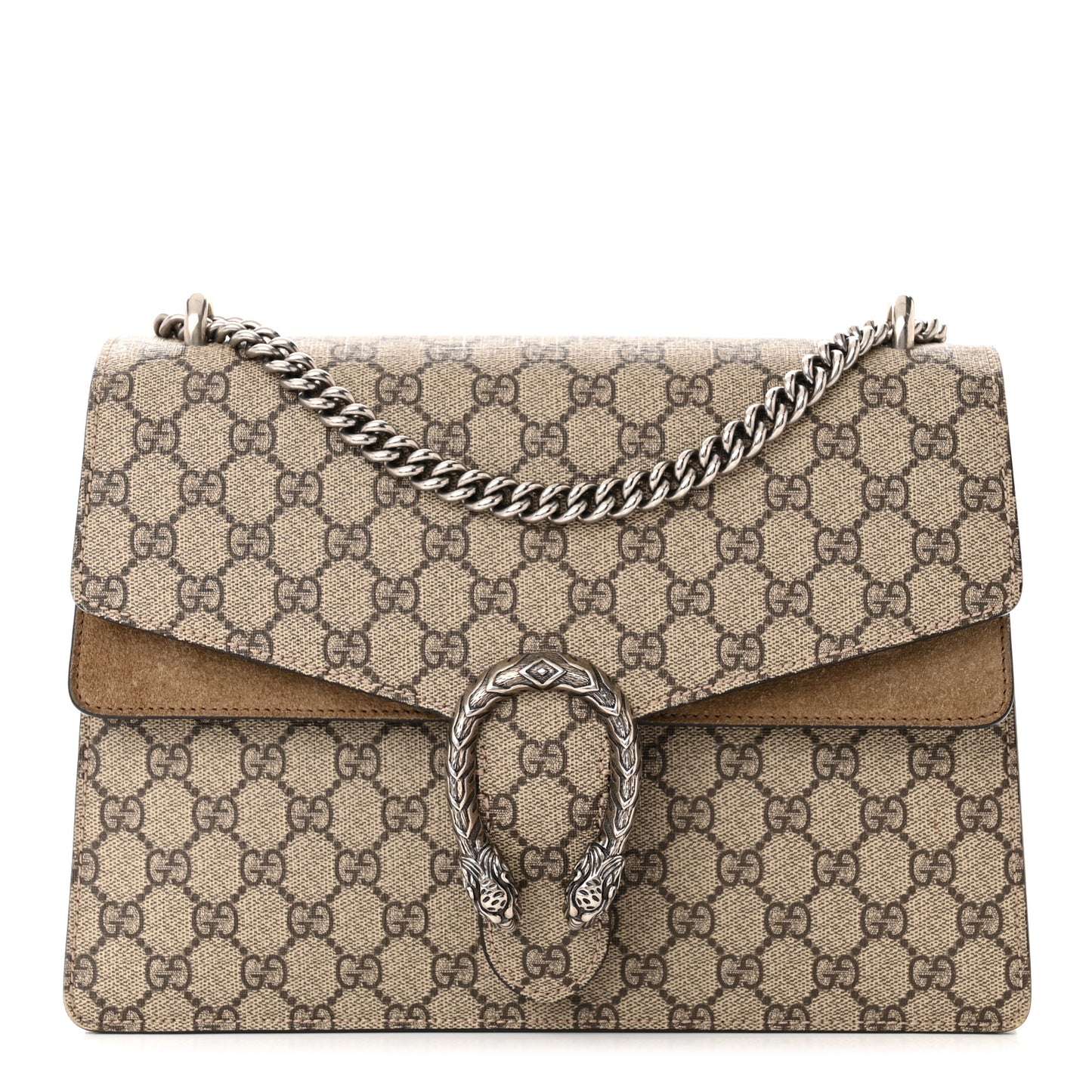 GG Supreme Monogram Medium Dionysus Shoulder Bag Taupe