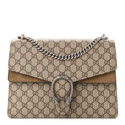 Gucci GG Supreme Monogram Medium Dionysus Shoulder Bag Taupe 1 of 14